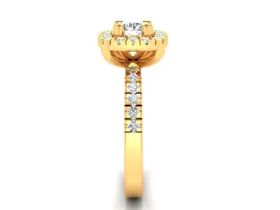 Ring M172 The luxury female ring with gems wedding 3D print model