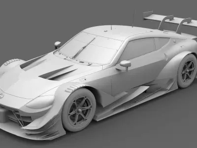Nissan Z400 GT500 Super GT 2022 2023 Nismo Exterior Low-poly 3D model