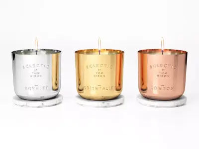 Eclectic Candle Medium Free 3D model