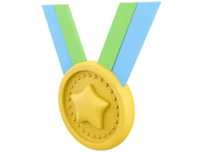 3d medal cartoon 3D model