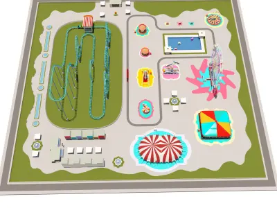 Amusement Park Equipment Full pack 3D model