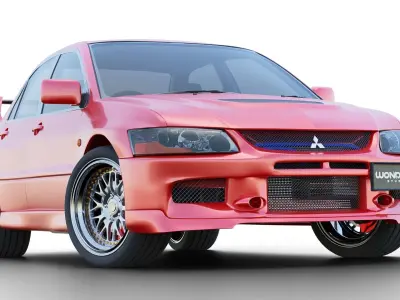 Mitsubishi Lancer Evolution High Quality 3D model