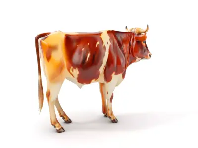 Realistic Cow model pack for animation and games Low-poly 3D model purchase