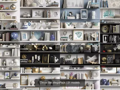 Decor Set MegaPack 3D Model Collection