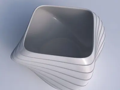 Bowl helix with horizontal layers 3D print model