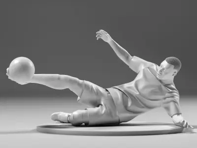 Footballer 05 SledgeStrike 02 Stl 3D print model