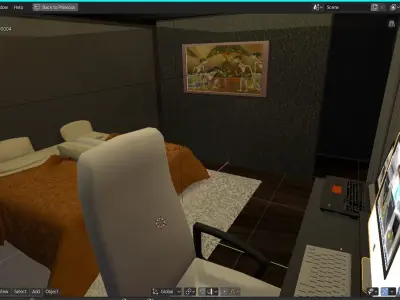 The Simple Room of an Animator Free low-poly 3D model
