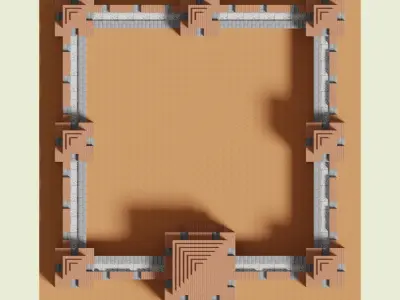 Stronghold Walls 3D model