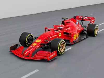 Ferrari SF21  Symphony of Speed and Aerodynamics 3D model