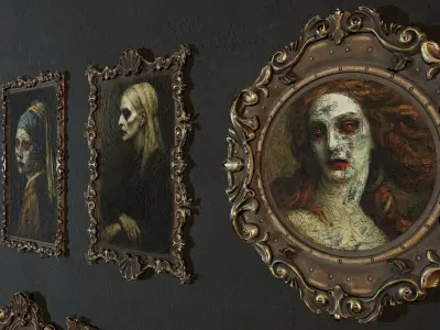 Frame Pack Vol 02 Vampire Portrait Series Low-poly 3D model