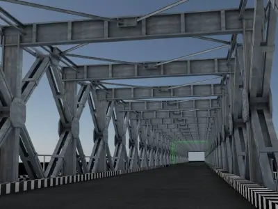 HP steel bridge Points 3D model