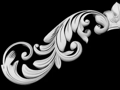 Central decor ornament for furniture 3D model 722