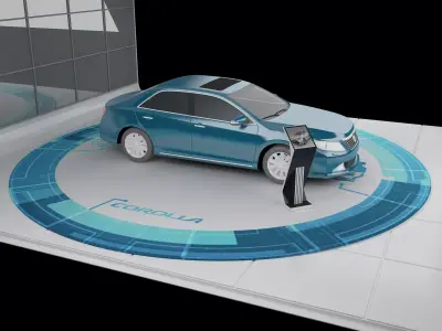 Booth Exhibition Stand a224a 3D model
