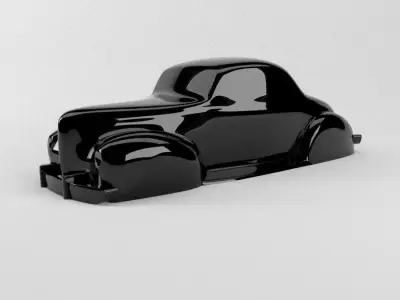 The silhouette of the car 1940 Ford V8 De Luxe Coupe 3D print model
