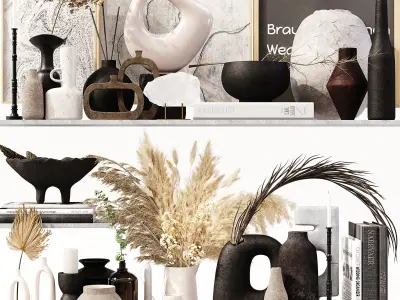 4 Product Decorative Ser 01 3D Model Collection