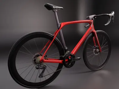 Highpolly  Detailed Road Bike Inspired From Lapierre 3D model