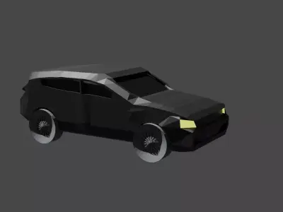 Car model low poly Low-poly 3D model