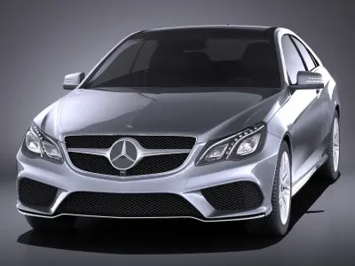 Mercedes Benz E class Coupe 2015 VRAY 3D model