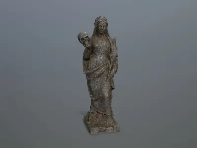 Afrodit Statue Low-poly 3D model