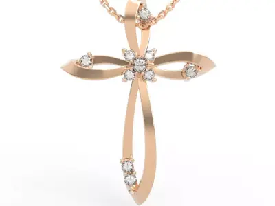 Luxury Christian Pendant Necklace 3D print model