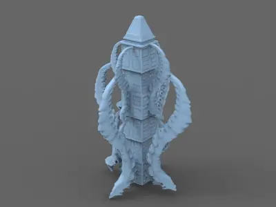 Cthulhu tentacle obelisk tall  3D model