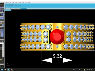 Luxury Wide Band Ruby and Diamond Men Ring 3D Model  4929 3D print model