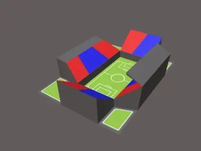 Stadium Lw-poly 3D model game 3D model Free low-poly 3D model