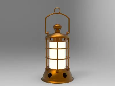 lantern B brass 3D model