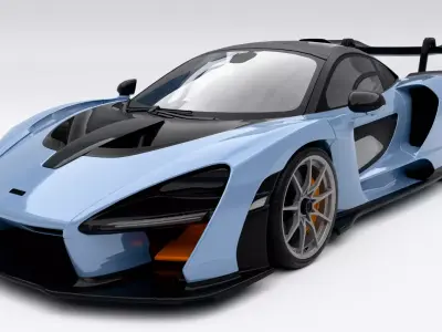  McLaren Senna 2019 Low-poly 3D model