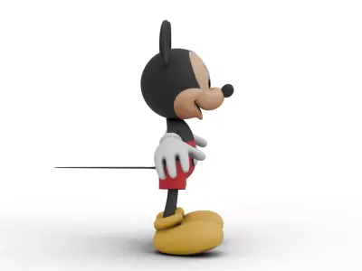 Mickey Mouse Low-poly 3D model