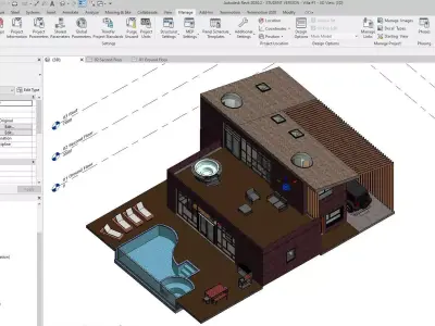 BIM Brick Villa - Original Design 3D model