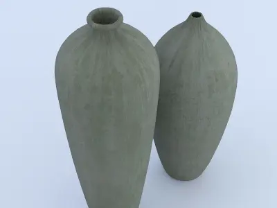 Cement Vases 3D model