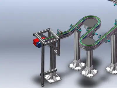Flexible conveyor line Assembly  3D model