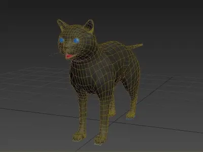 British CAT Low-poly 3D model