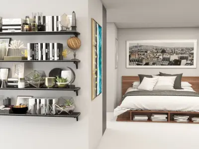 3D Master Bedroom Design 3D model