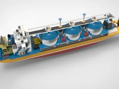 LNG Carrier tangker ship 3D model