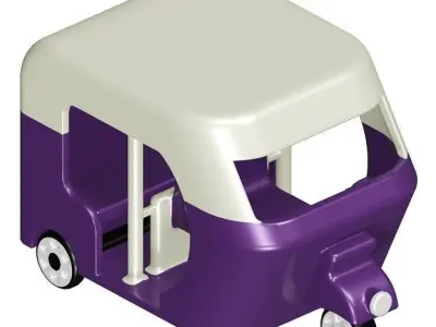 Kids Auto Rickshaw Toy 3D model