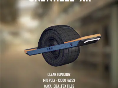 Onewheel XR Low-poly 3D model