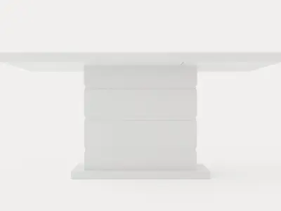 Ratliff Extensionable Dining Table 160 Cm White Low-poly 3D model