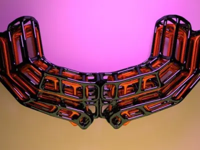 Car bumpers wire Low-poly 3D model