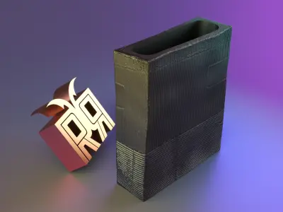 Contemporary Ceramic Cartocci Textured Vase  3D print model
