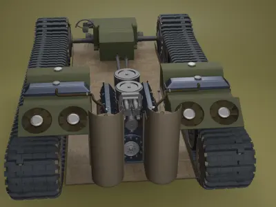 Tiger Mk1 Tank Engine and Drivetrain 3D model