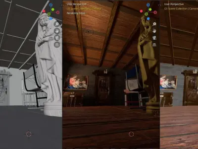 Painting room Artist room  3D model