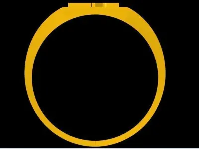 R Alphabet Jewelry Ring 3dm file  3D print model