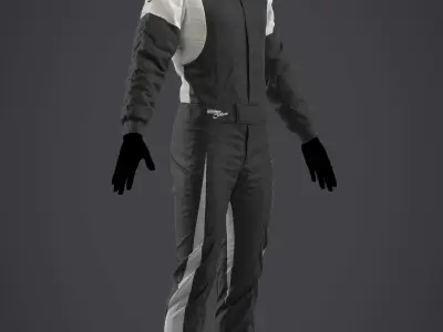 Racing Outfit - 104 Marvelous Designer and Clo3D 3D model
