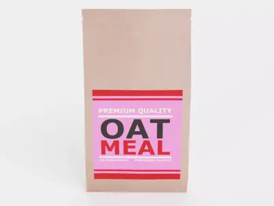 Oat Meal - Product Concept Packaging Low-poly 3D model