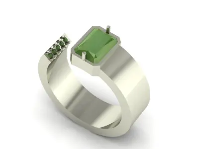 Modern ring 3D print model