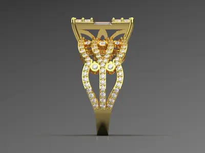 luxury bride wedding ring jr00139 3D print model