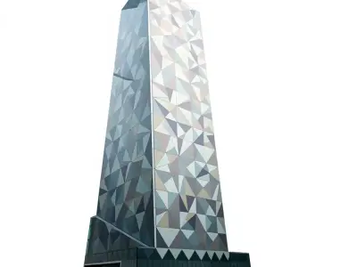 Geometric Facade Skyscraper model pack Low-poly 3D model