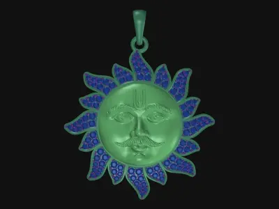 The Golden Sun Pendant 3D print model